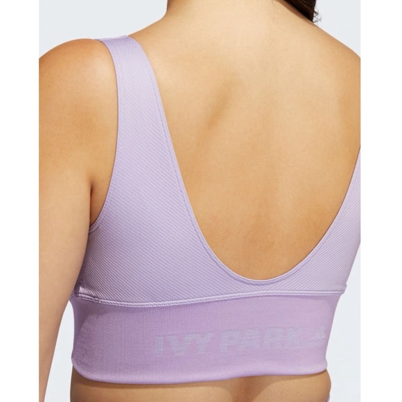 adidas x Ivy Park Knit Women's Bra Lilac Small - Picture 5 of 9